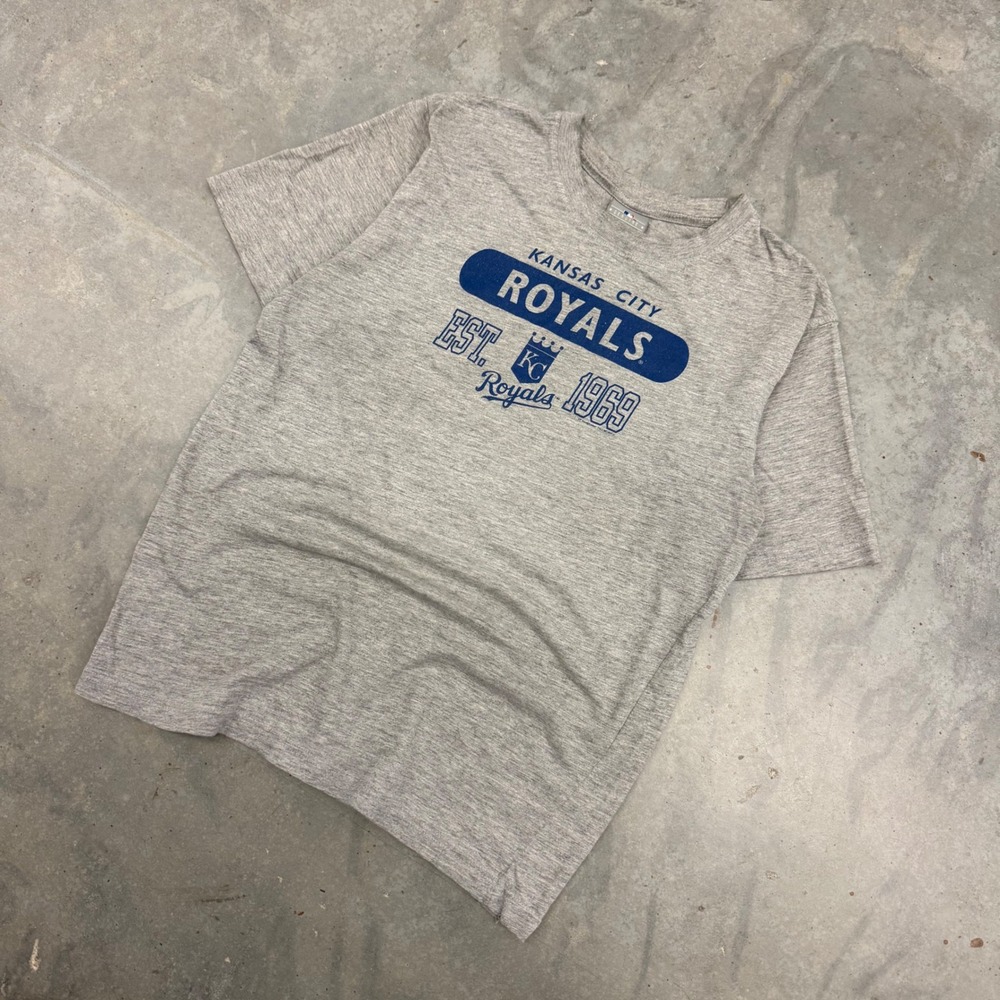 Y2K Mens MLB Genuine Merchandise Kansas City Royals Graphic T-Shirt Medium